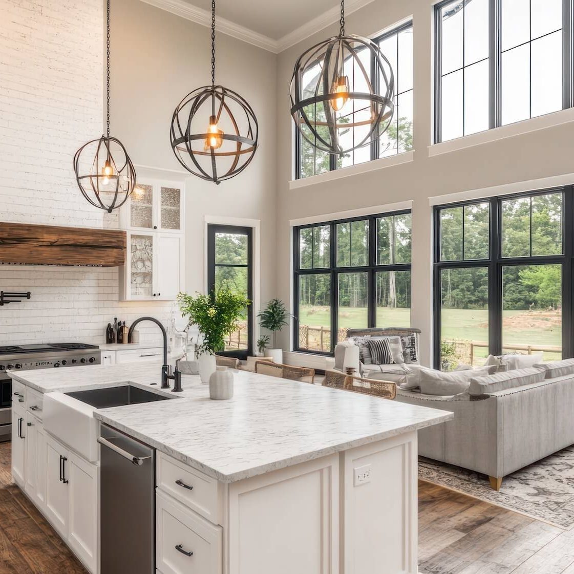 modern kitchen in north virginia new construction home